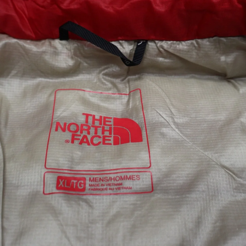 North Face Jacket Men XL Red Quilted Full Zip Thermoball Insulated Winter Puffer